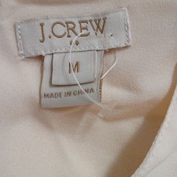 J Crew Factory pale yellow button down long sleeve blouse SZ M NWOT - Picture 8 of 8